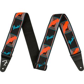 Fender Neon Monogrammed Guitar Strap 2in Pink/Yellow