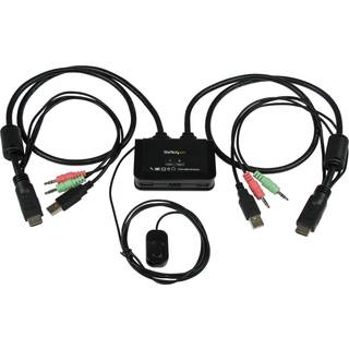 Startech 2 Port Usb Hdmi Cable Kvm Switch W/ Audio And Remote Switch