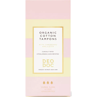 DeoDoc Organic Cotton Tampons with Applicator Super 14pcs