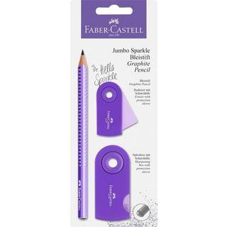 Faber-Castell 3-i-1 Jumbo Sparkle sæt Lilla glitter