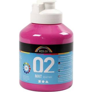Mat Akrylmaling Pink 500ml - Høj Kvalitet