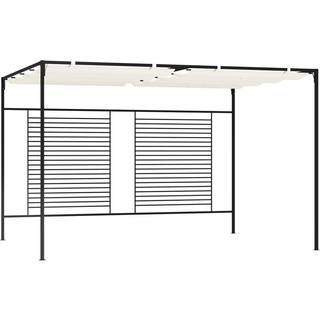 havepavillon med udtrækkeligt tag 4x3x2,3 m 180 g/m² antracit