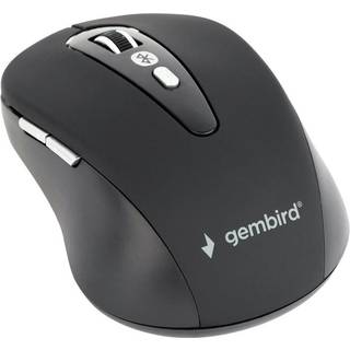 Gembird Blueooth wireless 6-button mouse - Mus - Optisk - 6 knapper - Sort