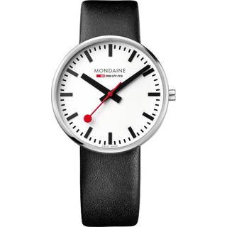 Mondaine Quartz Analogue Classic Display and Leather Strap White Dial Men's Watches MSX.4211B.LB