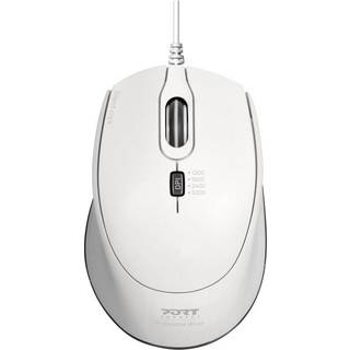 PORT Designs PORT Connect SILENT - Mus - Optisk - 3 knapper - Hvid