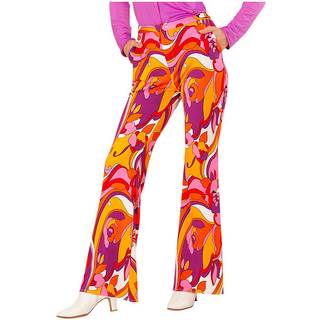 Groovy 70`s Damen-Schlaghose Orchideen L/XL