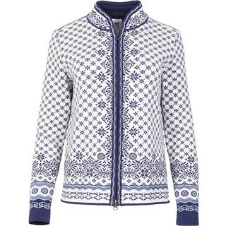 Dale of Norway Women's Solfrid Jacket Offwhite/Navy/Ice Blue, off white/Electric storm/Navy/ice blue, M