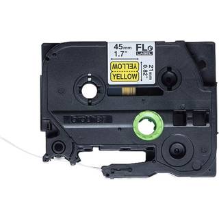FLE6511 21MMX45MM BLCK ON YELL FLAG TAPE