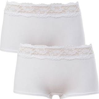 Trofe Lace Trimmed Boxer Briefs 2-pak - White - Large