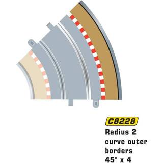 Scalextric Radius 2 Outer Borders (For C8206) 4 STK. [Levering: 1-2 dage]