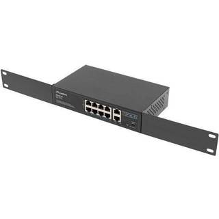 Lanberg RSFE-8P-2GE-120 Switch 8x100MB POE+ 2x 1GB Unmanaged Rack 10"/19" 120W