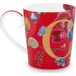 PIP STUDIO Alfabet kop Blushing Birds Red "U" 350ML