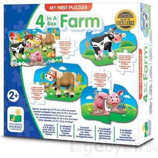 L?ringsrejsen: Mit f?rste puslespil s?tter 4-i-en-boks g?rd-puslespil i g?rd-uddannelsesm?ssigt sm?b?rn leget?j og aktiviteter for b?rn i alderen