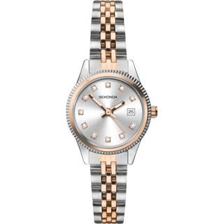 Sekonda Quartz White Dial Two Tone Stainless Steel Bracelet Ladies Watch 2763