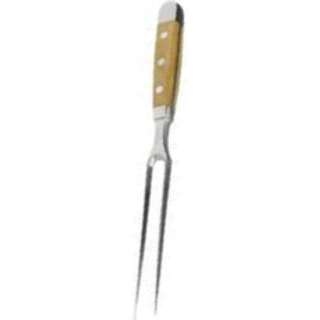 Güde Alpha Olive Fleischgabel 18 cm - CVM-Stahl - Griffschalen Olivenholz - Braun,Silber