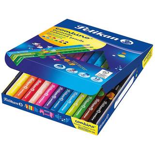 Pelikan Trekantede farveblyanter Combino, tykke