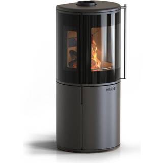 Varde Nordic 9 Air sort - glas - med sidelys Brændeovn