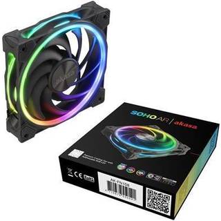 AKASA SOHO AR Black LED Premium Cooling Fan with Addressable RGB