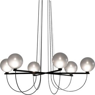 HANDVÄRK Furniture 6-Globe Chandelier Black