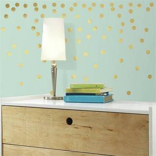 RoomMates Wallstickers Gold Confetti Dots