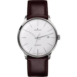 Junghans Meister Classic Automatic Silver Dial Brown Leather Strap Mens Watch 027/4310.00