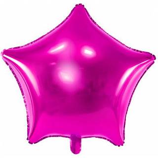 Hot pink stjerne 18" folieballon
