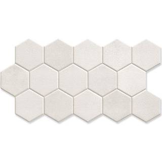 Klinker Hex White Vit Matt 27x51 cm