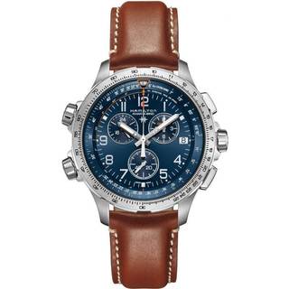 Hamilton H77922541 Khaki Aviation Blå/Læder Ø46 mm