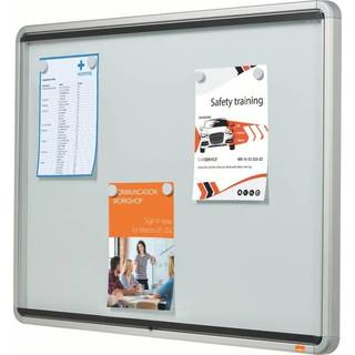 Nobo Premium Plus magnetisk låsbart opslagsskab med hængslet låge 9xA4