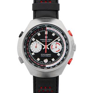 Hamilton American Classic Chrono-Matic 50 Automatic Limited Edition Black Dial Leather Strap Men's Watch H51616731