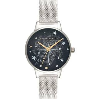 Olivia Burton Silver Midi Starburst Mesh Watch - Silver