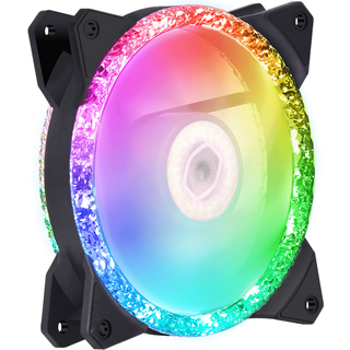 Cooler Master MasterFan MF120 Prismatic - Kabinet køler - 120mm - Sort med RGB LED lys - 27 dBA
