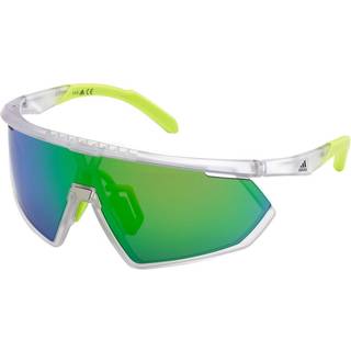 Adidas Sport Mand SP0001 26Q Solbriller Plast Transparent Grøn Maske Normal