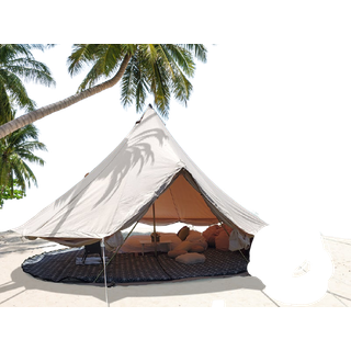 Glampingtelt TentZing®, 4x4m, 4 Personer, Sand