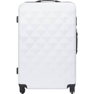 Stor kuffert - Diamant hvid - Hardcase kuffert - Billig smart rejsekuffert