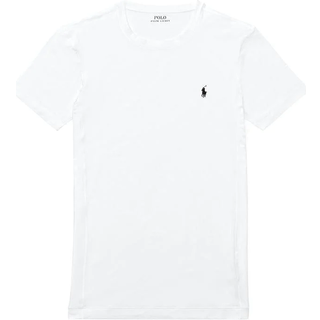 Polo Ralph Lauren Herren T-Shirt weiß Jersey-Baumwolle unifarben