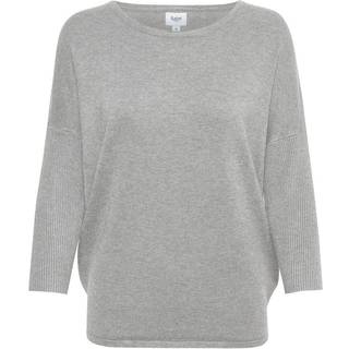 Saint Tropez MilaSZ R-Neck Pullover - Grå - Str XXL - Damer