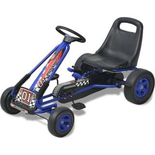 pedal-gokart med justerbart sæde blå