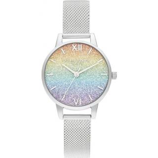 Olivia Burton Rainbow Silver Wishing Wave Watch - Silver - Multi-colour