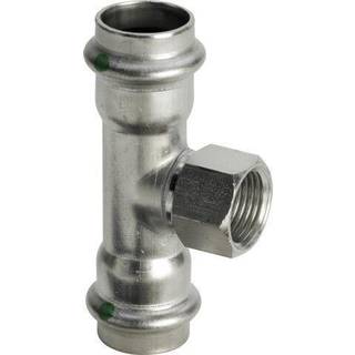 Viega Sanpress Inox T-stykke 42 mm x 1/2" x 42 mm rustfrit stål