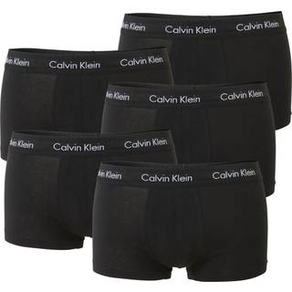 Calvin Klein 5-pak Cotton Stretch Solid Low Rise Trunks - Black - Large * Kampagne *
