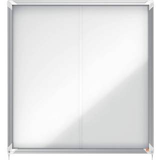 Nobo Premium Plus magnetisk låsbart opslagsskab med skydelåge 12xA4