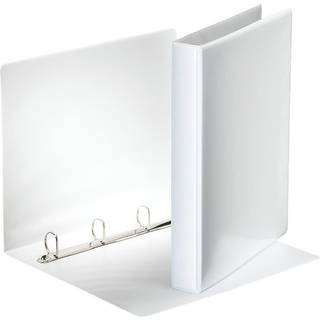 10 x Esselte vinduesringbind i A4 med 4DR og 44 mm rygbredde i farven hvid