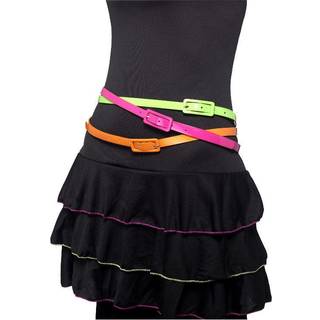 80er Jahre Neon Gürtel 3er Set