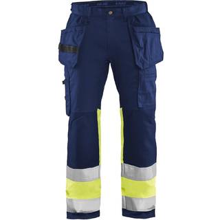 Blåkläder 155818119933C56 Benklæder med refleks med stretch, sort/høj synlighed gul Stl C56