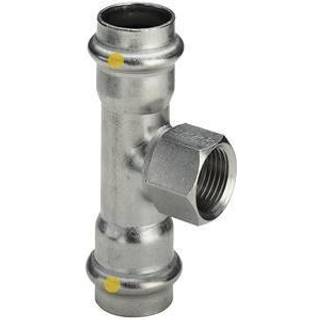 Viega Sanpress Inox T-stykke 28 mm x 1/2" x 28 mm rustfrit stål