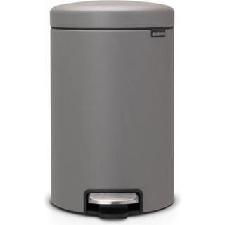 Brabantia New Icon Pedal Bin 12l Mineral Concrete Grey - Papirkurve & Pedalspande Rustfrit Stål Cosy Grey - 119149