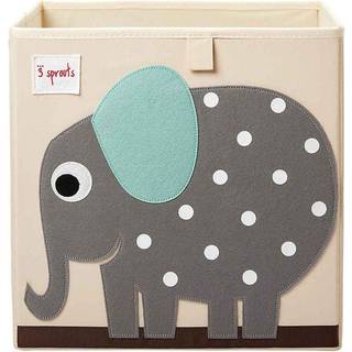 3 Sprouts Storage Box - Gray Elephant