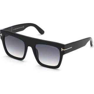 TOM FORD Kvinde FT0847 RENEE 01B Solbriller Acetat Sort Grå Firkantet Normal Skygge