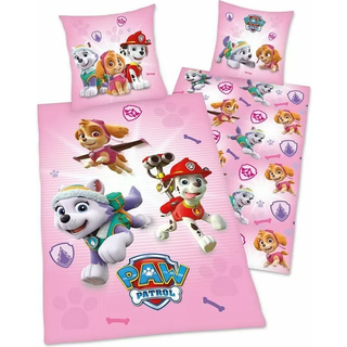 Paw Patrol Pink Sengetøj - 100 procent bomuld